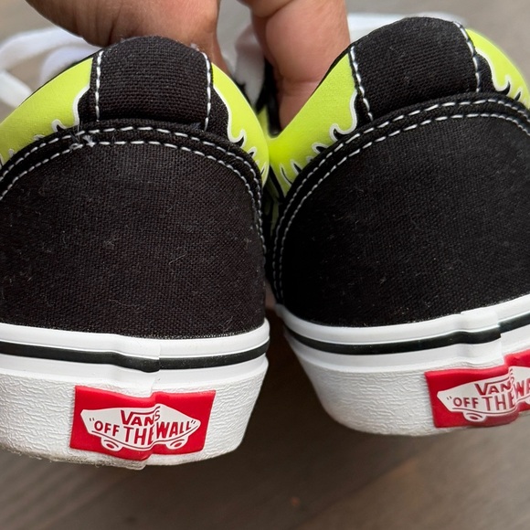 Vans kid’s ward drip slime glow sneakers size 5Y 6.5W - Picture 5 of 9